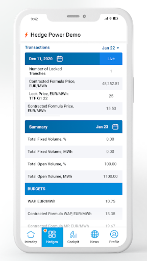 Energy Market Online Screen 2