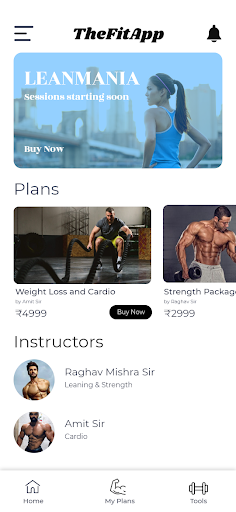 Android application The Fit App screenshort
