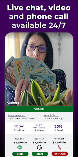 Android application Psychic Reading and Tarot screenshort