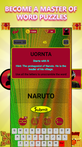 Anime: Unscramble Word Screen 2