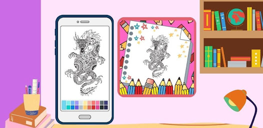 Dragon Mandala Coloring Game 1.1 APK + Mod (Free purchase) for Android