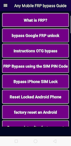 Screenshot 1 Any Mobile FRP bypass Guide android