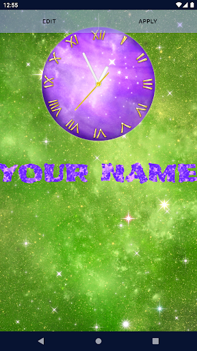 Space Clock Live Wallpaper Screen 2