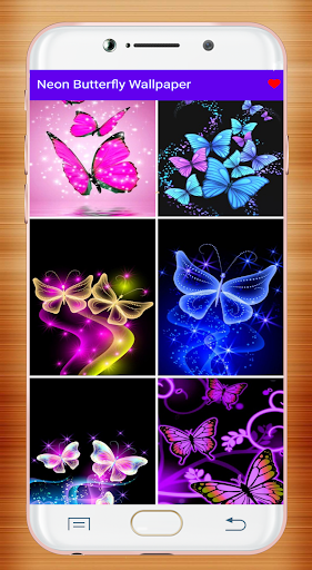 Neon Butterfly Wallpaper Screen 3