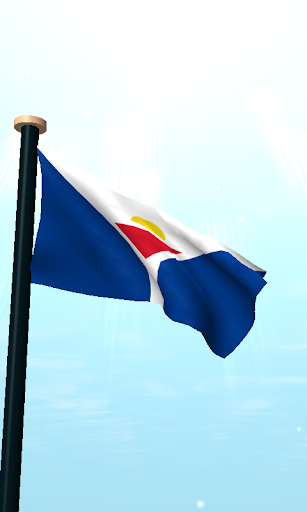 Saint Martin Flag 3D Wallpaper Screen 2