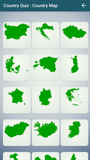 Country Quiz: Country Map Screen 3