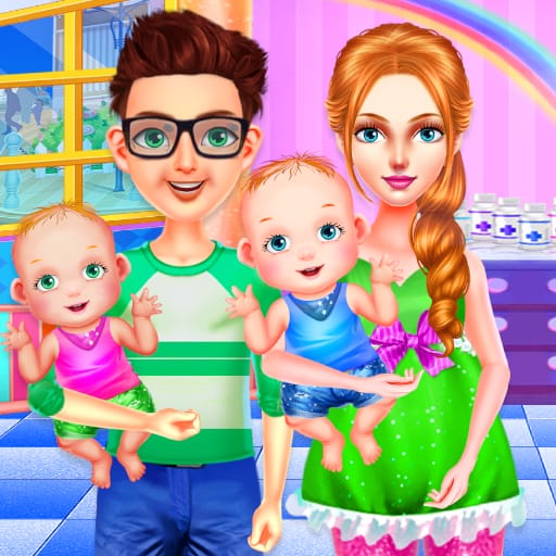 Pregnant Mom And Twin Babies