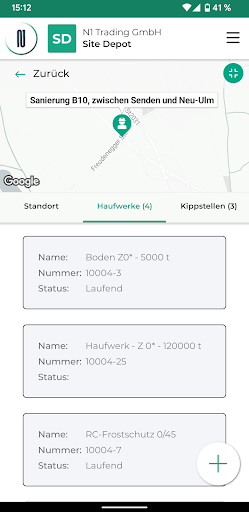 Site Depot Screen 2