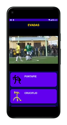 Android application Evadas screenshort