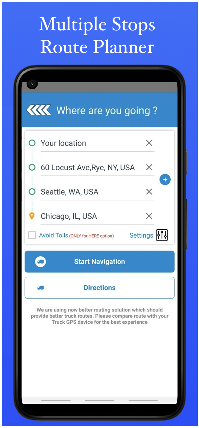Android application Truck Navigation, GPS - Road Hunter, Truck Stops screenshort