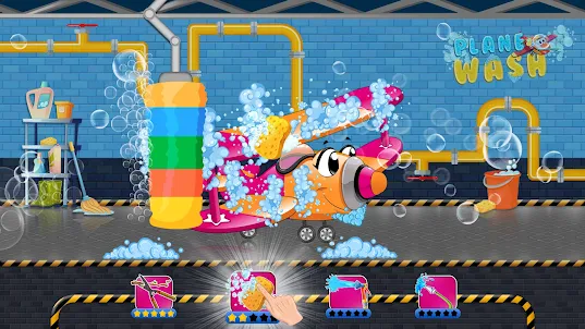 Kids Airplane: Fun Wash Games