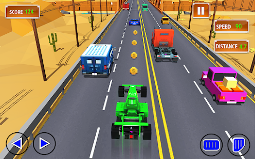 Blocky Car Highway Racer: Traffic Racing Game 1.3 APK screenshots 7