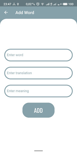 Android application Your Vocab screenshort