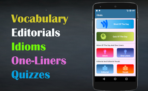 Android application Hindu Vocab App & Editorial screenshort