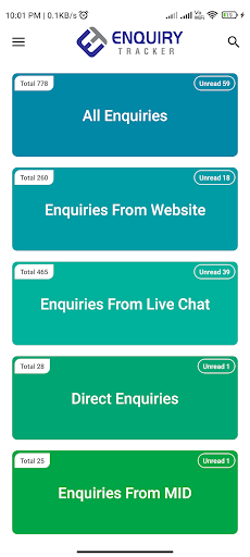 Enquiry Tracker Screen 2