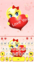 screenshot of Love You Emoji Keyboard Theme