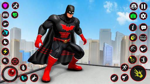 Android application Bat Hero Dark Crime City Game screenshort