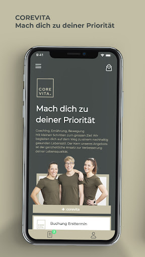 Android application COREVITA screenshort