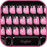 Cover Image of Baixar Tema de teclado rosa preto 1.0 APK