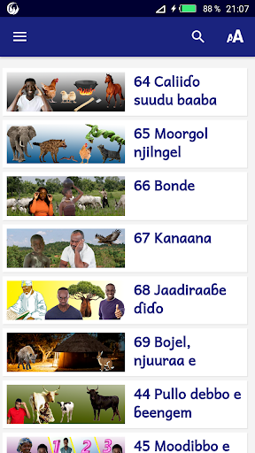Android application Fulfulde Taali men contes v 2 screenshort