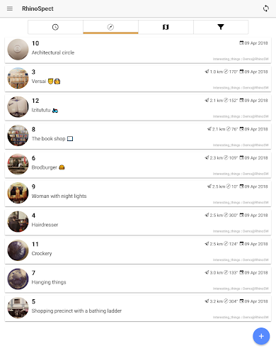 Android application RhinoSpect screenshort