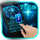 Blue Space Glare Technology Keyboard Theme icon