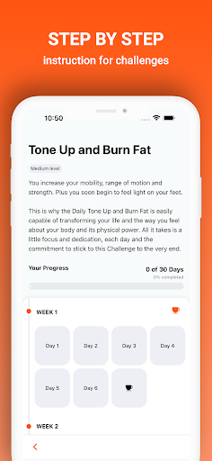 Screenshot of Resistance Band Training App