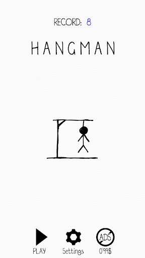 Android application Hangman's game screenshort