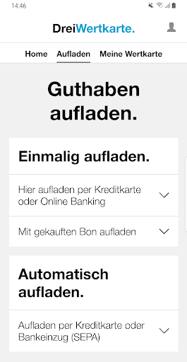 Wertkarte Screen 3