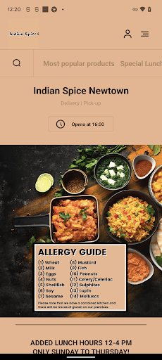 Android application Indian Spice Newtown screenshort