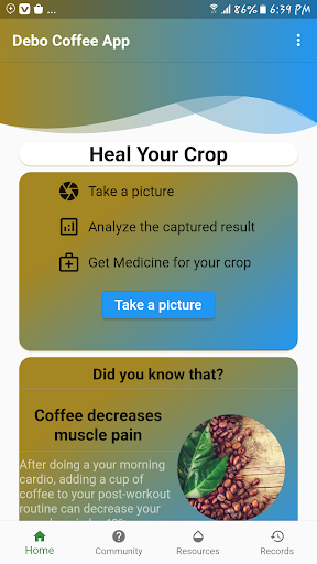 Android application Debo Buna App screenshort