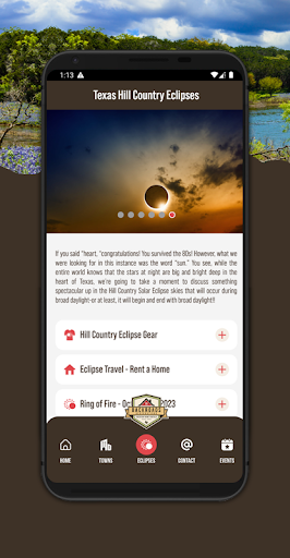 Texas Hill Country Travel App Screen 2