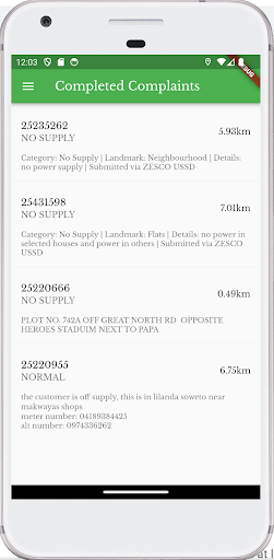 Mobile Faults Resolution Screen 3