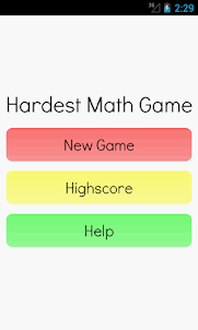 Hardest Math Game Ever
