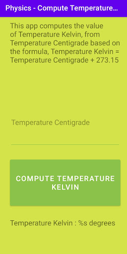 Physics - Compute Temp. K Screen 2