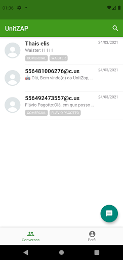 Android application UnitZAP screenshort