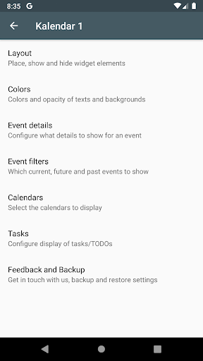 Kalendar Widget Screen 3