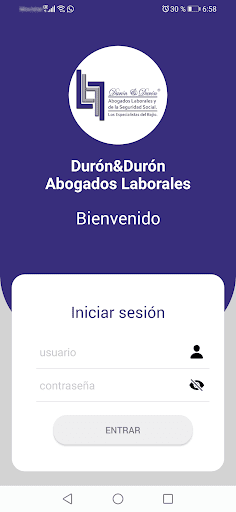 Android application Durón Abogados Laborales screenshort
