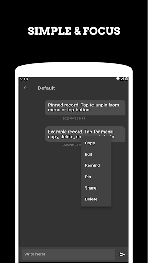 Android application Bubcord - A simple record tool screenshort