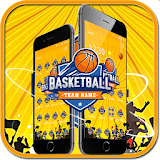 Golden theme basketball icon