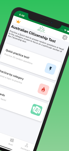 Screenshot of Australian Citizenship Test