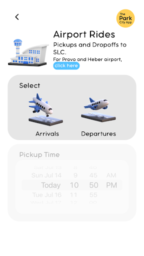 The Park City App Screen 2