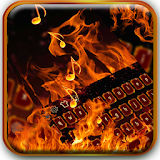Burning flame keyboard icon