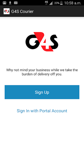Android application G4S Courier App screenshort
