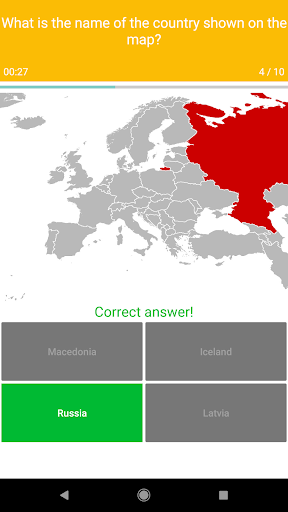 Europe Map Quiz - European Cou Screen 3