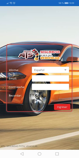Android application Seguridad Total Vehicular ATS screenshort