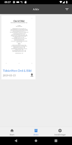Tidskriften Ord&Bild Screen 2