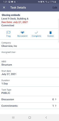 Screenshot of Oracle Primavera Cloud