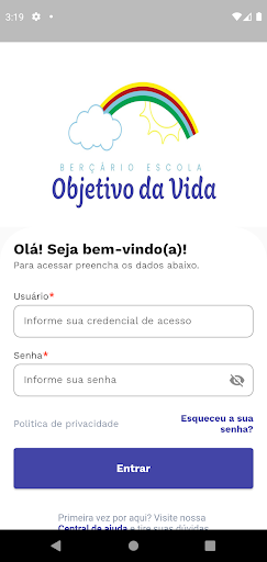 Android application ESCOLA OBJETIVO DA VIDA screenshort