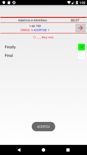 Android application Inglês para Concursos screenshort